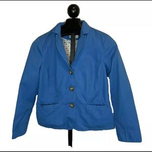 LL Bean Women’s Blue Long Sleeve Blazer Jacket Size 16 Petite *SEE MEASUREMENTS*